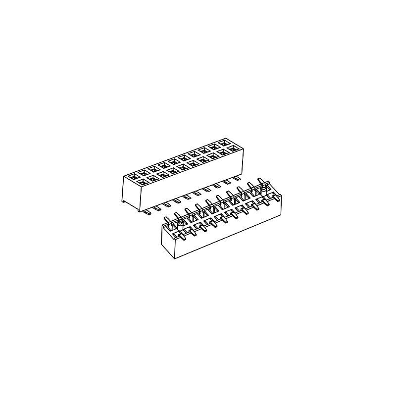 排母PH2.00mm双排SMT带柱系列